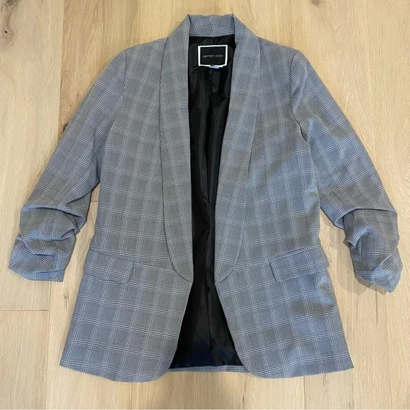 Another Story | Grey Plaid Blazer Suit Jacket 🤍 - Picture 1 of 8